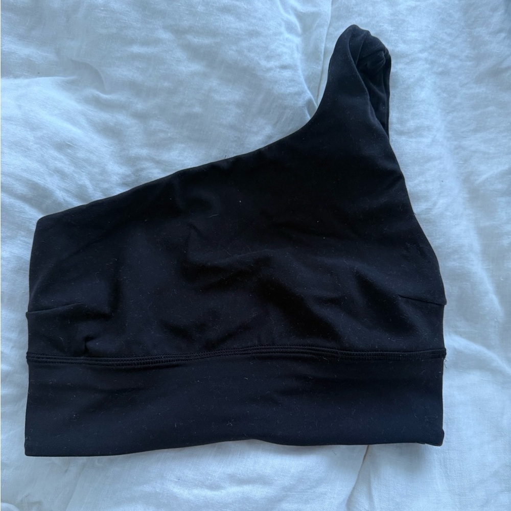 Lululemon One-Shoulder Black Sports Bra size 4